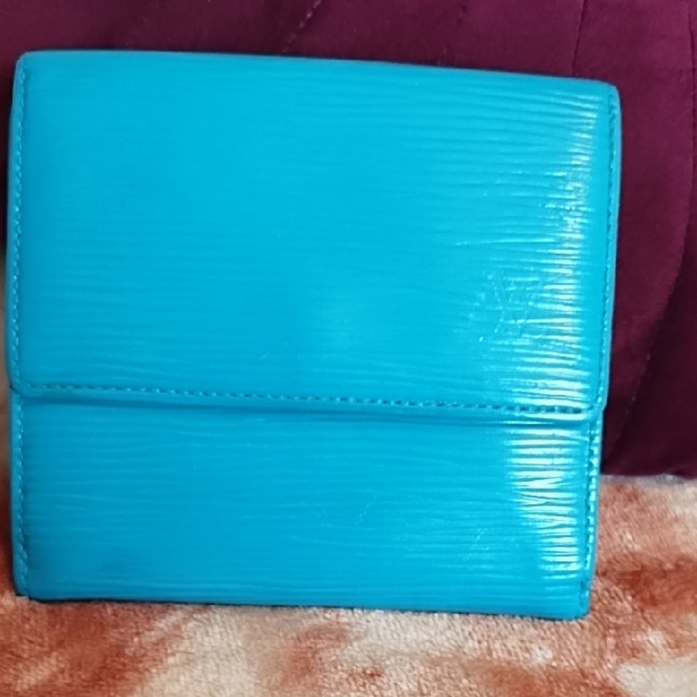 Louis Vuitton Painted Turquoise Epi Wallet